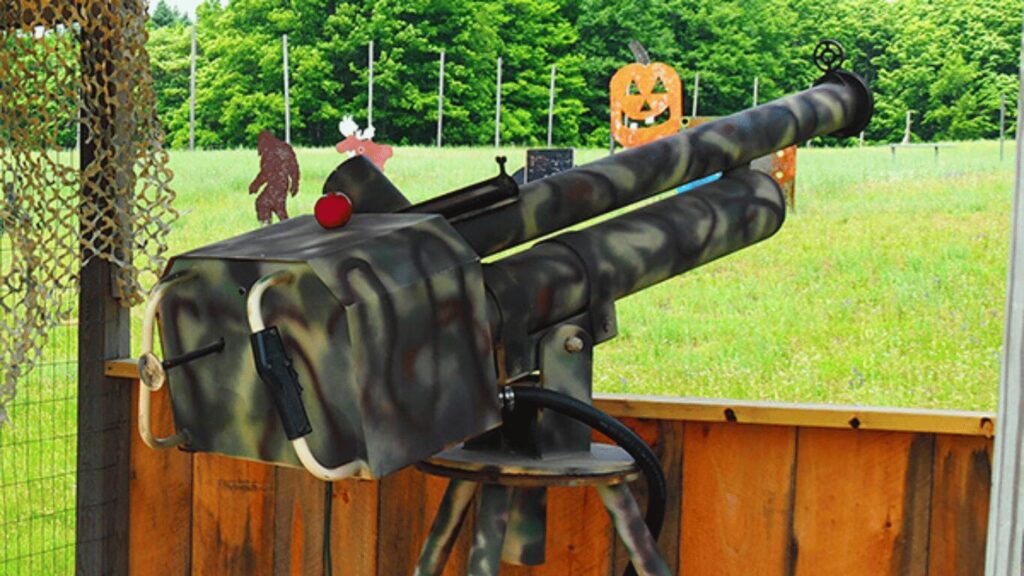 Family fun with apple cannons