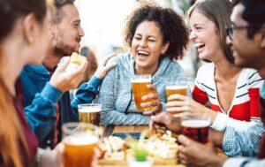 Relax responsibly in our beer & hard cider garden