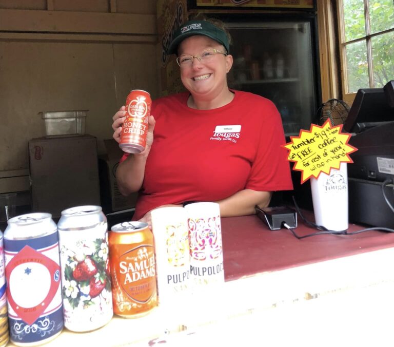 Tougas employee at grill shack and beer garden
