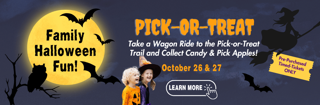 Pick-or-Treat event! An apple picking and treat adventure!